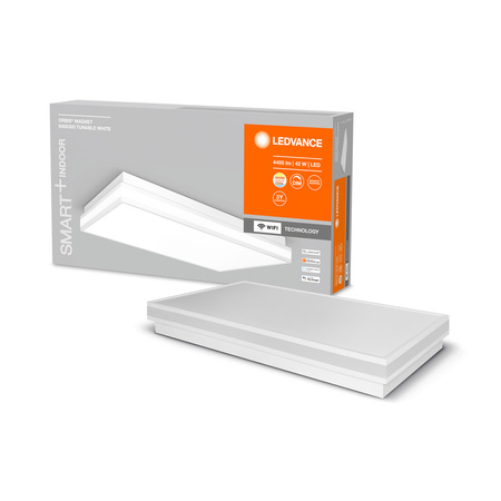 Plafon LED Lampa Sufitowa Oprawa Natynkowa 42W 3200lm CCT Ściemnialna Kwadratowa Biały SMART+ WiFi Magnet Ledvance