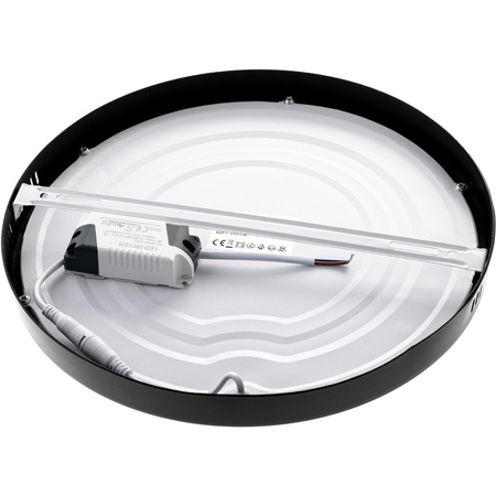 Plafon natynkowy Panel LED 24W 4000K Czarny okrągły Proma LVT