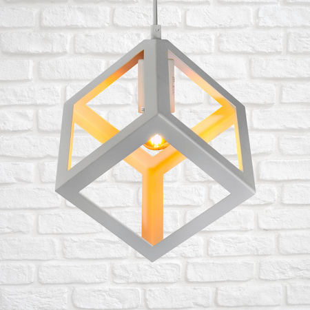 Lampa Wisząca Sufitowa Geometryczna IL MIO SWEDEN 1xE27 Biała - GOLDLUX (Polux)