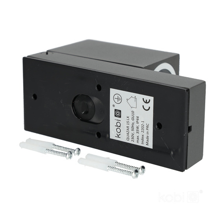 Lampa Ogrodowa Kinkiet Elewacyjny Zewnętrzny GU10 z Czujnikiem Ruchu IP44 Szara Quazar Kobi