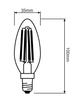 Żarówka LED B35 Świeczka E14 4W = 40W 470lm 2700K Ciepła 300° VALUE CLASSIC Osram