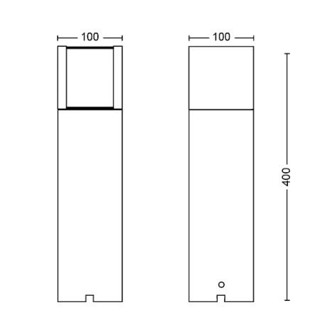Lampa Ogrodowa Zewnętrzna SŁUPEK 40cm LED 6W 660lm 4000K IP44 Low Voltage 12V Philips