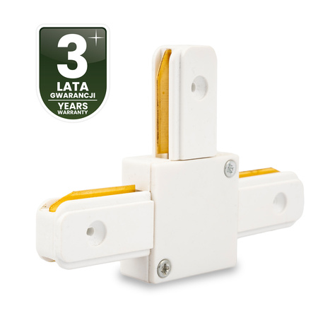 Łącznik Potrójny TRÓJNIK Biały do Listew Szynowych Jednofazowych Szynoprzewodów LUMILED