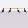 Lampa Sufitowa Oprawa Natynkowa SPOT TUBA Reflektor 4x GU10 Tubularna Czarna Brązowa Skandynawska Fager Sollux