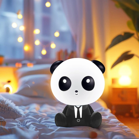 Lampka Dekoracyjna LED 2.5W 59lm Biała Czarna Ściemnialna Panda Sanico Goldlux