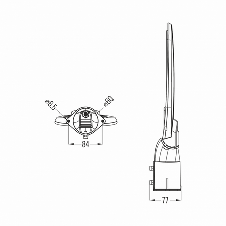 Lampa Uliczna Drogowa LED 50W 6500lm 4000K Neutralna IP65 130lm/W PREMIUM Ecolight