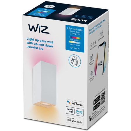 Lampa Ścienna LED Kinkiet Up&Down Biały 2x 5W BIAŁY + RGB SMART WiFi WiZ