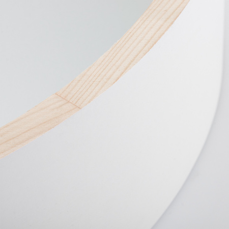 Plafon LED Lampa Sufitowa Natynkowa JASMIN 2x E27 Drewno Biały mat 37cm