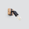 Lampa Sufitowa Oprawa Natynkowa Kinkiet E27 SPOT TUBA Reflektor Punktowa Ruchoma Nieregularna Czarna Brązowa Nowoczesna Zuca Sollux
