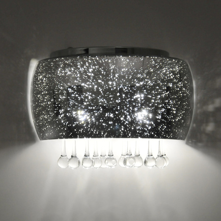 Lampa Ścienna Kinkiet oprawa JULIA szklana chrom kryształki 2x G9 GOLDLUX (Polux) 5901508317438