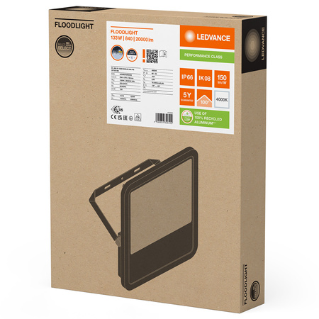 Naświetlacz LED Reflektor Zewnętrzny Lampa 133W 20000lm 4000K IP66 Czarny Floodlight Ledvance