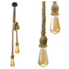 Lampa Wisząca Sufitowa ROPE 2xE27 SZNUR LOFT Vintage - GOLDLUX (Polux)