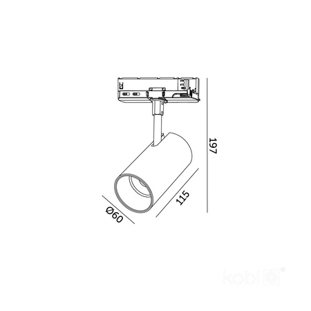 Reflektor Szynowy LED 20W 1800lm CCT 36° Biały CRI90 Nextrack Core Kobi
