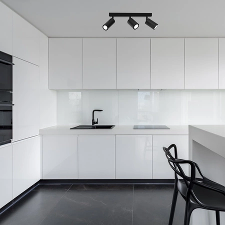 Lampa Sufitowa HUDSON Czarna 3xGU10 Milagro