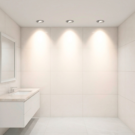 Oprawa HALOGENOWA Podtynkowa Ruchoma Okrągła AURELI Chrom Blacha MR16 GU10