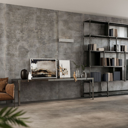 Lampa Ścienna Kinkiet E27 Prostokątna Szara Nowoczesna Vega Sollux