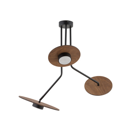 Lampa Sufitowa 3x GX53 Czarna Nowoczesna DISK 7644 Nowodvorski