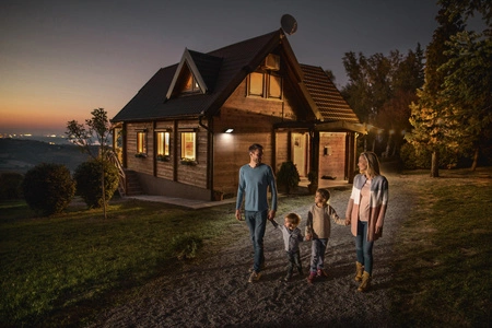 Naświetlacz LED Reflektor Zewnętrzny Lampa LED z Czujnikiem Ruchu i Zmierzchu 30W 4000K Neutralna Czarny Floodlight Osram