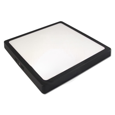 Plafon natynkowy Panel LED 24W 4000K Czarny kwadratowy Proma LVT