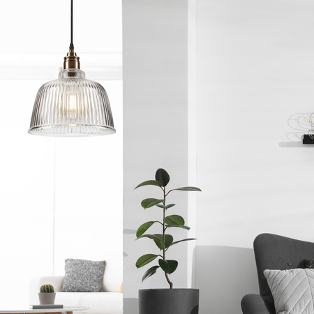 Lampa Wisząca Sufitowa ASTA E27 Czarna Złota LM-1.1/83 Lamkur