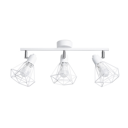 Lampa Sufitowa Listwa Oświetleniowa 3x E14 Żyrandol Geometryczna Biała Nowoczesna Artemis Sollux