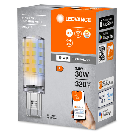 Żarówka LED G9 Kapsułka 3.5W 320lm CCT Ściemnialna SMART+ WiFi Ledvance