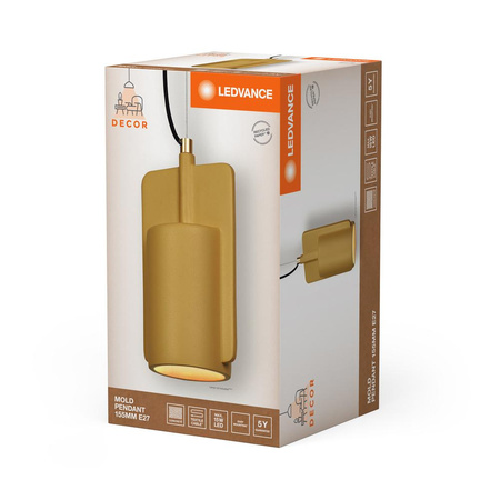 Lampa Sufitowa Wisząca Dekoracyjna E27 Zwis Złoty Decor Ledvance