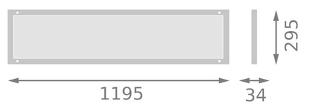 Panel LED Oprawa Lampa Sufitowa 35W 3675lm 4000K Neutralna Biały 120x30cm Integrated Ledvance