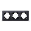Ramka Pozioma do Gniazdek Potrójna Natynkowa Czarna BINERA VIDEX