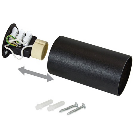 Oprawa LED Natynkowa HALOGENOWA Stała GU10 Okrągła Sufitowa Czarna