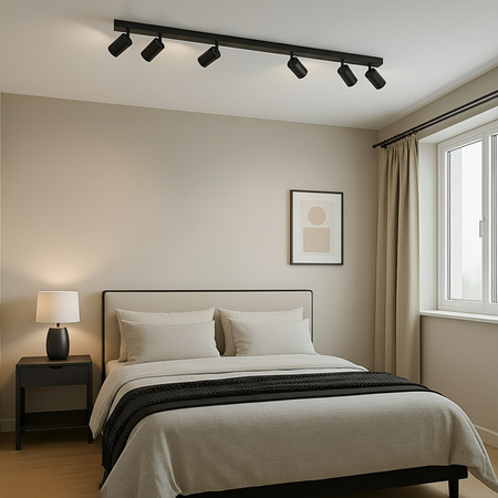 Lampa Sufitowa Plafon SPOT TUBA Reflektor Oprawa Halogenowa Skośna 6x GU10 TABULA LUMILED