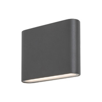 Lampa Ogrodowa Zewnętrzna Kinkiet Elewacyjny LED 9W 386lm 3000K IP54 Antracyt Minimalistyczny Nesna Rabalux