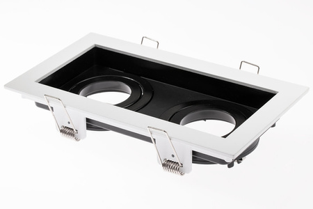 Oprawa HALOGENOWA GEMINUS Podtynkowa Ruchoma KWADRAT Biała 2x GU10