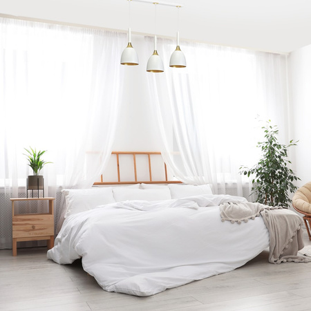 Lampa wisząca biało złota MiLAGRO 3xE27 CLARK