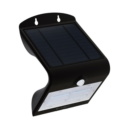 Lampa LED 3W Solarna Ścienna 4000K+3000K Z czujnikiem ruchu Czarny VT-768 V-TAC