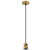 Lampa Wisząca Oprawa E27 Metalowy klosz ciemny brąz VT-7555 V-TAC