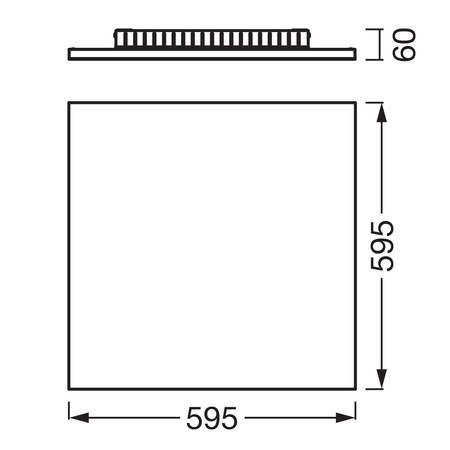 Panel LED Oprawa Natynkowa 40W 3300lm 3000K Ciepła 120° Biała Planon Frameless Osram