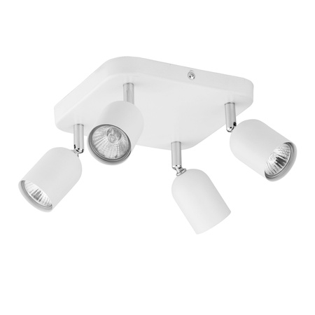 Lampa Sufitowa TOP WHITE Spot Biało-Srebrna Klasyczna 4xGU10 4414 TK Lighting