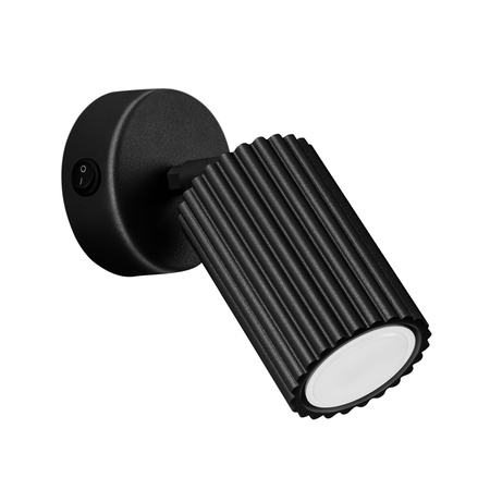 Lampa Ścienna Kinkiet Reflektor Tuba Spot 1x GU10 Czarna Karbon Deep Space SL.1579 Sollux