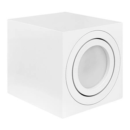 Oprawa Natynkowa Halogenowa Tuba Reflektor Spot GU10 Kwadratowa Ruchoma Biała Masterled