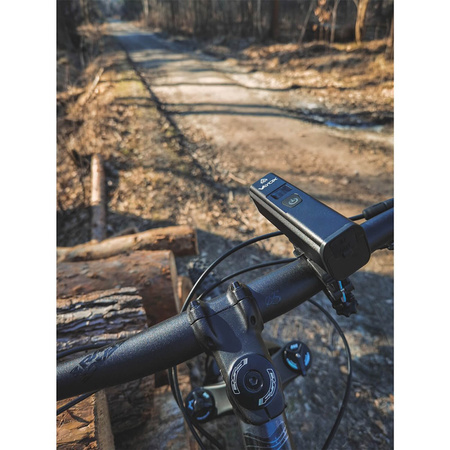 Lampka Latarka Rowerowa Światło Przód LED USB z Akumulatorem 6 Trybów Świecenia VAYOX