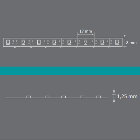 Taśma Pasek LED z Czujnikiem Ruchu i Zmierzchu 8.5W 920lm 4000K Neutralna Biała 2m Sanico Goldlux