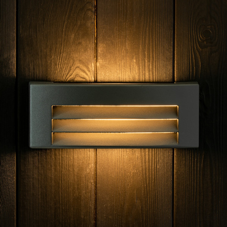 Kinkiet Ogrodowy Elewacyjny Lampa Zewnętrzna E27 Ciemnoszara IP54