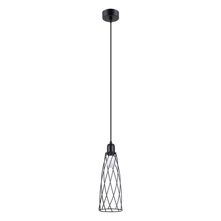 Lampa Wisząca Sufitowa SUBA 1 E14 Czarna Industrialna SOLLUX