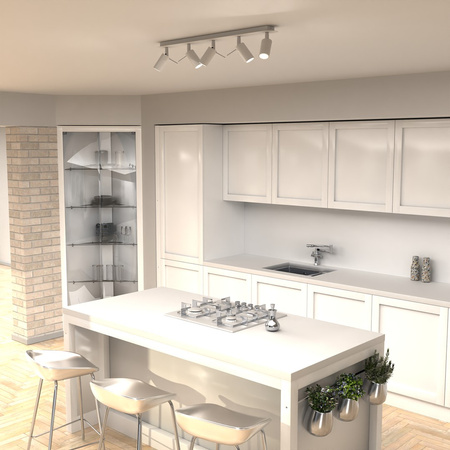 Lampa Sufitowa PRESTON Biała Chrom 5x mini GU10 Milagro