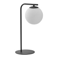 Lampa Stołowa Biurkowa Nocna CELESTE Szklany Klosz Czarno-Biała Nowoczesna E27 5462 TK Lighting