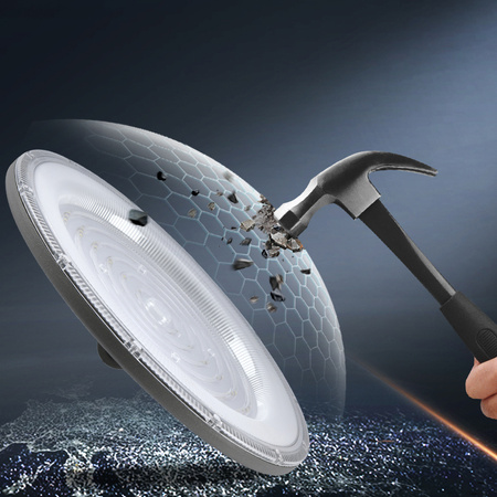 Lampa Przemsyłowa Wisząca LED UFO HIGHBAY 150W 15000lm 6500K Zimna IP65 PREMIUM Ecolight