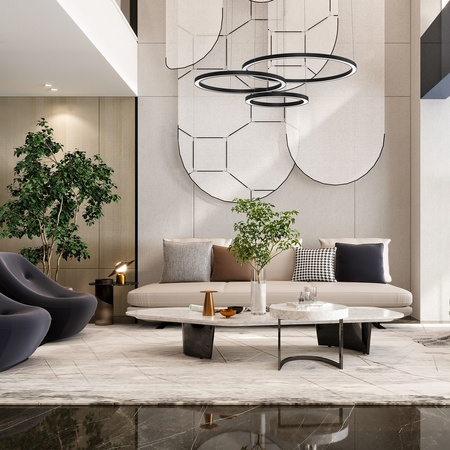 Lampa Wisząca Sufitowa GALAXIA Czarna 85W LED Okręgi Milagro