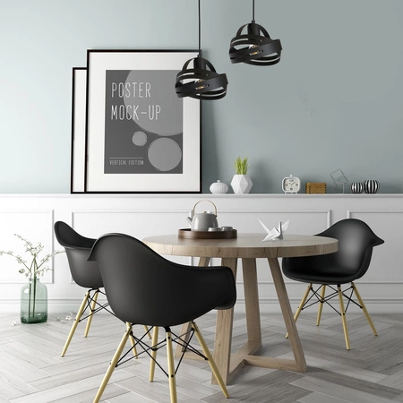 Lampa wisząca nowoczesna czarna CORONA 1x E27 MiLAGRO