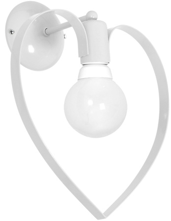 Lampa Ścienna Kinkiet AMORE Biała 1xE27 Milagro